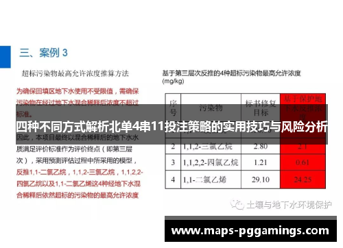 四种不同方式解析北单4串11投注策略的实用技巧与风险分析